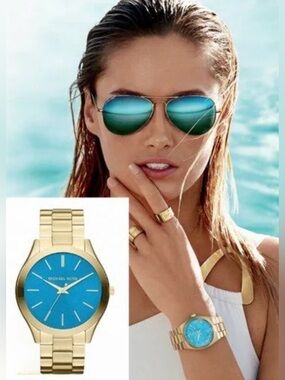 Michael Kors Slim Runway Gold-Tone Watch